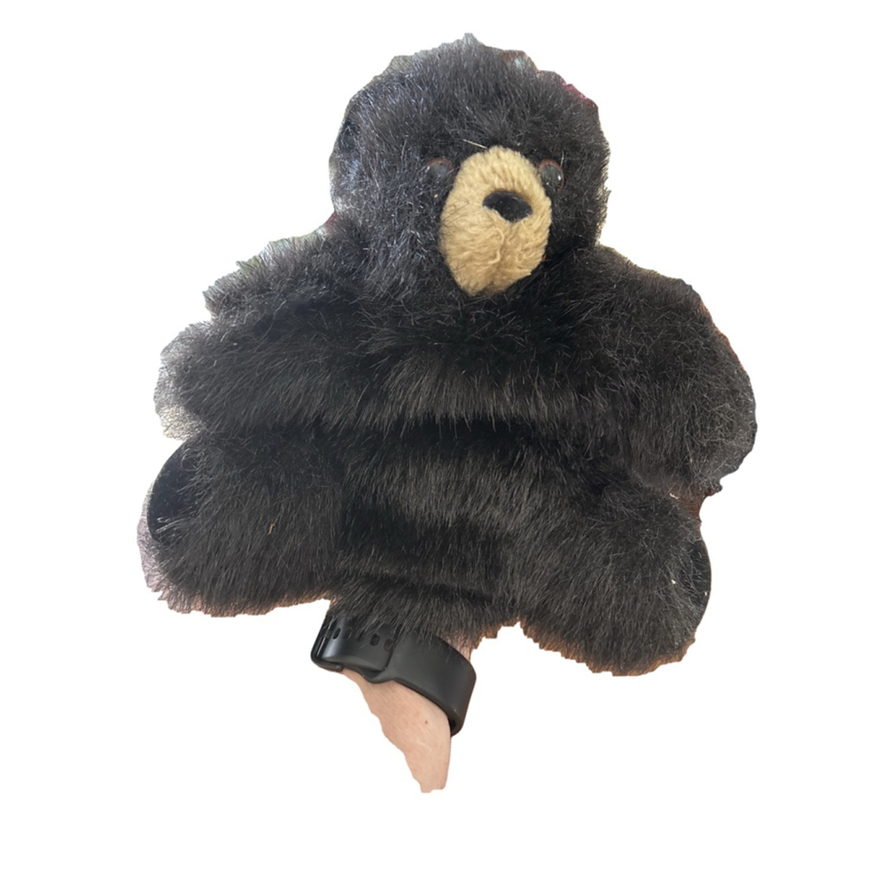 Unisex Folkmanis Puppets Bear Plush - One Size - Black